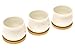 Stylish Ceramic Succulent Planters By EcoPlant - Modern Set Of 3 Mini Flower Pots With Practical Bamboo Draining Tray - Decorative Cactus Planter Pots - Elegant Ceramic Plant Pots For Home Decoration