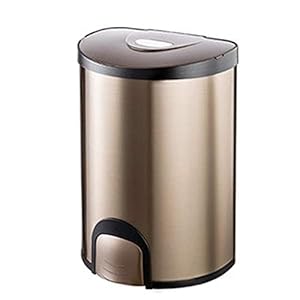 JenLn Container met recycling 15L capaciteit Intelligent Inductie RVS Afvalemmer voor Woonkamer Slaapkamer Badkamer…