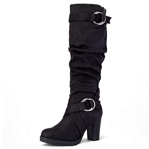 mysoft Women's Knee High Boots Side Zipper