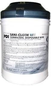 5340078 Wipe Sani-Cloth AF3 Large 6x6x3/4quot; sold as Pack Pt# P13872 by PDI Professional Disposables by PDI Professional Disposables