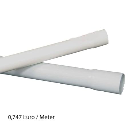 40m M25 25mm Kopos Elektrorohr Stangenrohr Leerrohr Elektrokabel-Rohr gemufft hellgrau PVC NEU