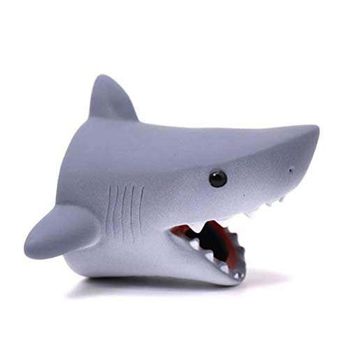 Odowalker-Cartoon-Faucet-Extender-Washbasin-Bath-Spout-Cover-Cute-Animal-Toy-Faucet-Cover-Bath-Safety-Fun-for-Babies-Toddlers-Kids-Children-Grey-Shark