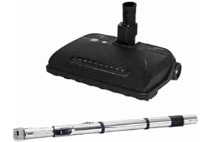 Vacuum Specialists Elegant Central Vacuum Power Head with Integrated Cord Management Wand | 5 Position Height Adjustment | Ce