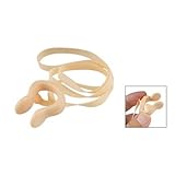 Beige Elastic Rubber String Nose Clip Protector for Swimming