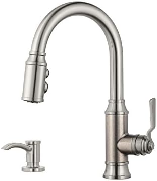 Pfister Breckenridge Stainless Steelrustic Pewter 1Handle Pulldown Kitchen Faucet