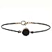 Druzy Charm Leather Cord Choker Necklace 12 inch