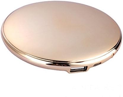 Lowman 7000Mah Potable Mini Cosmetic Mirror External Power Bank Battery Charger For For Iphone 6/5/4, Ipad, Ipod-Gold
