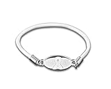 Lung Cancer White Ribbon Stretch Bracelet (Retail)
