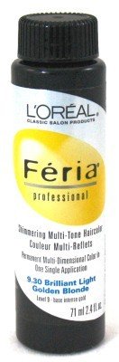 L'Oreal Feria Color # 9.30 2.4 oz. Brilliant Light Golden Blonde (Case of 6)