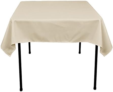 By Florida Tablecloth One-piece Square Polyester Tablecloth 84"x84"(Beige)