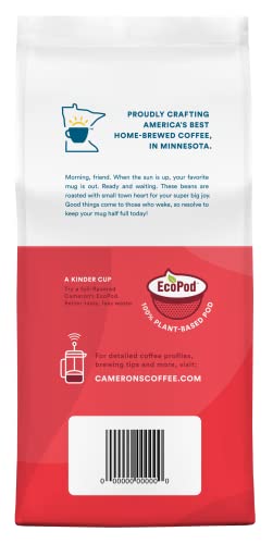 CAMERON’S COFFEE ROASTED GROUND COFFEE BAG, FLAVORED, TOASTED SOUTHERN PECAN, 12 OUNCE