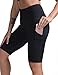 DILANNI Women High Waist Yoga Shorts Side Pocket Tummy Control Workout Running Athletic Short Pants