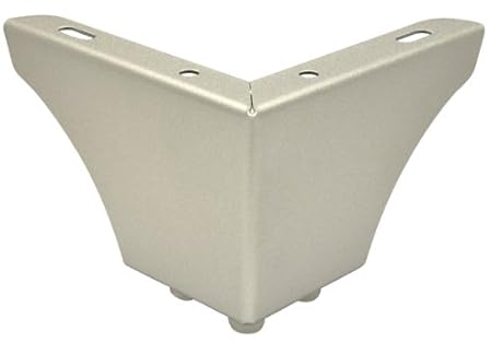 WAGNER Möbelbein / Möbelfuß / Tischbein / Sofafuß 'SOFA WING' - Stahl pulverbeschichtet, Anschraubplatte, 3 Noppen, Höhe 8 cm