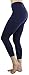 ToBeInStyle Women's Cotton-Spandex Capri Leggings - Navy - Large