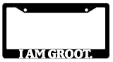 I Am Groot Black Plastic License Plate Frame 1222
