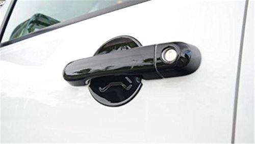 FMtoppeak Black 4 Pcs ABS Chrome Door Handle Bowl Trim Cover For 2014 UP Jeep Renegade - Thumbnail 7