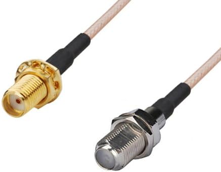 DHT Electronics RF coaxial coax cable assembly SMA female to F female 12''