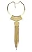 Fashion Gold Silver Necklace Choker Bib Collar Long Box Chain Tassel Pendant Geometric Necklaces (Gold)