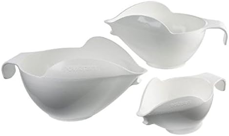 POURfect Mixing Bowls 1005 3Pc Prep Set 1, 2 And 4 Cup White