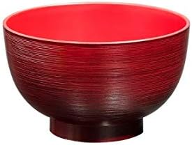 Japanese Soup Bowl in Vibrant Colour (Red). Set of 2. Made in Japan.