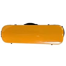 Tonareli Oblong Fibra de vidrio Funda para violín, color naranja