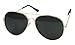 Basik Eyewear - Oversized Pilot Aviator XL Wide Frame Extra Large Sunglasses 150mm (2-Pack (1 Black & 1 Gold), Black Lens)