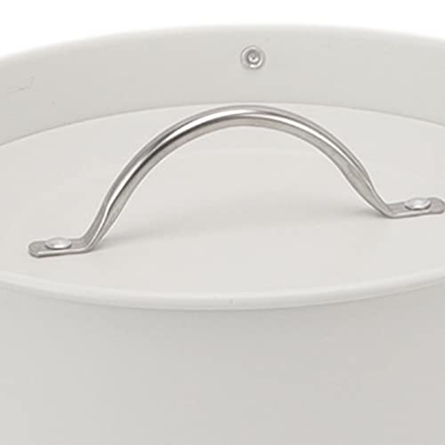 Greensen Double Wall Thermal Ice Bucket with Lid and Spoon for Champagne and Wine, Refrigerated Container, White, 19.5 x 20.5 x 16 cm