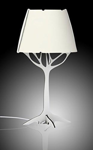 LeonWin Innovative Modern Easy Decorate-Your-Own LED Desk Lamp with USB port- White With Tree Stand