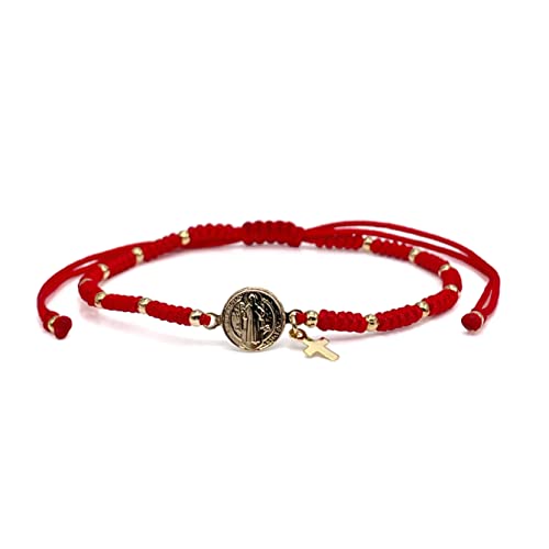CRUZONE St Benedict Medal Adjustable Red String