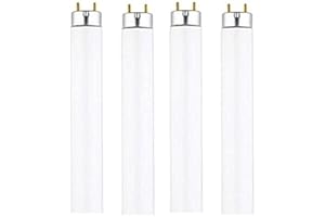 DYSMIO F32T8 32-Watt 48-inch Tube Light Bulb, 3000K, 2950 Lumen, G13 Medium Bi-Pin Base T8 Fluorescent Light Bulb with Warm White Light - 4 Pack