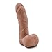 5.5 Inch Latin Dildo - Beginner Realistic Soft Dual Density Flexible Spine Cock and Balls Dong Perfect For Anal Sex And For First Time Sex Toy Users - Latin