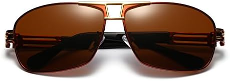 TOOSBUY Aviator Sunglasses Polarized Mirrored with Sun Glasses Case UV 400 Protection Tea/Tea