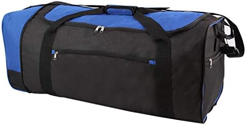 Sports Bag Gym Wheelie Holdall Yoga Travel Overnight Hand Luggage Lightweight (Blue)