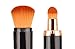 Oval Makeup Brush - Premium Foundation Brushes, Kabuki Brushes, Blush Brushes, Contour Brushes, Blending Brushes, Face Brushes for Blending Liquid, Cream or Flawless Powder Cosmetics (Black)