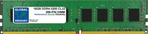16GB DDR4 3200MHz PC4-25600 288-PIN DIMM MEMORY RAM COMPATIBLE WITH PC DESKTOPS/MOTHERBOARDS