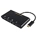 CableCreation USB-C Hub, 4 in 1 Type C to 4K HDMI+Gigabit Ethernet+USB C PD Charging+USB 3.0 Adapter, Compatible with MacBook Pro 2018, iPad Pro 2018,XPS 13, Surface Book2, ChromeBook Pixel, Yoga 920