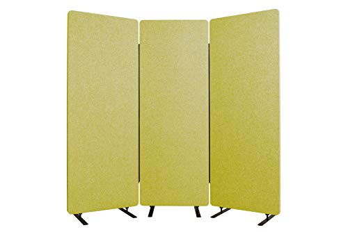 ReFocus Acoustic Room Divider | Office Partition - Reduce Noise and Visual Distractions with This Easy-to-Install Wall Divider (72" X 66" 3-Pack, Tea Green) - Thumbnail 3
