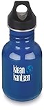 Klean Kanteen Kid's Stainless Steel Bottle with Black Loop Cap, Sky Diver, 12-Ounce