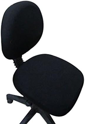 YBB Chair Cover, Polyester Spandex Comfortable Soft Pure Color Universal Chair Cover, Computer Office Chair Cover, Stretch Rotating Chair Cover (Black)