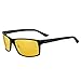 HD Night Driving Glasses Polarized Anti Glare Fog Rain Day Vision Sunglasses (Black)