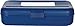 1InTheOffice Pencil Box, Translucent Blue, Plastic Pencil Boxes, 4 Pack