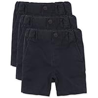The Children's Place Baby 3 Pack and Toddler Boys Chino Shorts, New Navy, 9-12 Months The Children's Place Baby 3 Pack and Toddler Boys Chino Shorts, New Navy, 9-12 Months