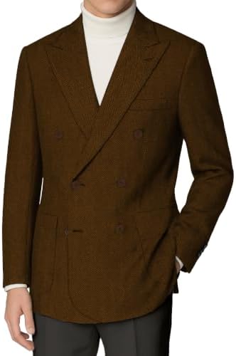 Historical Emporium Men's Norfolk Wool Blend Herringbone Tweed