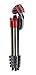 Manfrotto MKCOMPACTACN-RD Compact Action Aluminum 5-Section Tripod Kit with Hybrid Head, Red,Compact Action 61