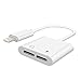 originAIM iPhone Adapter Dual Lightning Adapter Headphone Audio and Charge Adapter for iPhone 7/7 Plus (White)