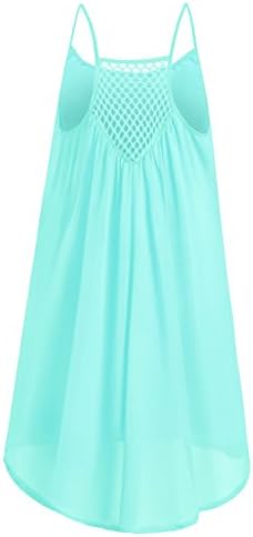 Preferhouse Women's Summer Casual Dress Spaghetti Straps Sundress Hollow Out Back
