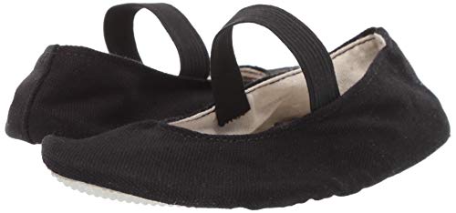 Leo Girls' Imported Gym Pump Dance Shoe, black, 34 Medium EU Little Kid (3 US)