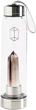 chiechiee Natural Crystal Healing Obelisk Wand Elixir Quartz Crystal Water Bottles 500ml
