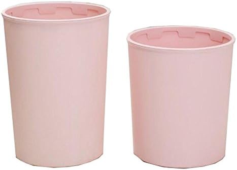 YUGDSIMB No Cover Plastic Trash Cans , Pink , 8L