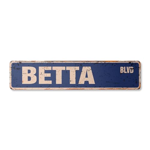 Betta Vintage Plastic Street Sign Siamese Fighting Fish Aquarium Tropical | Ind…